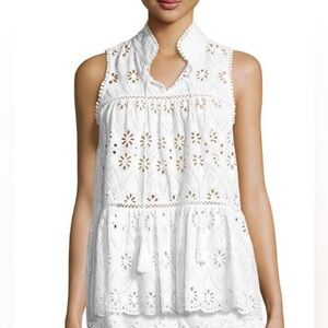 ♠️ kate spade Eyelet Sleeveless Top